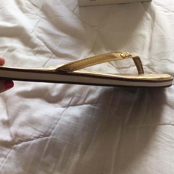 Coach Devlynn Metallic Gold Sandal - Picture 5 of 8